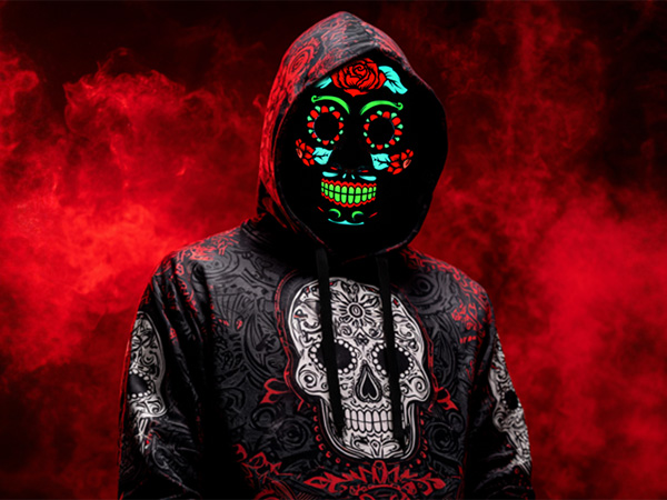 Amazon.com: LED Day of the Dead Mask, Light Up Halloween