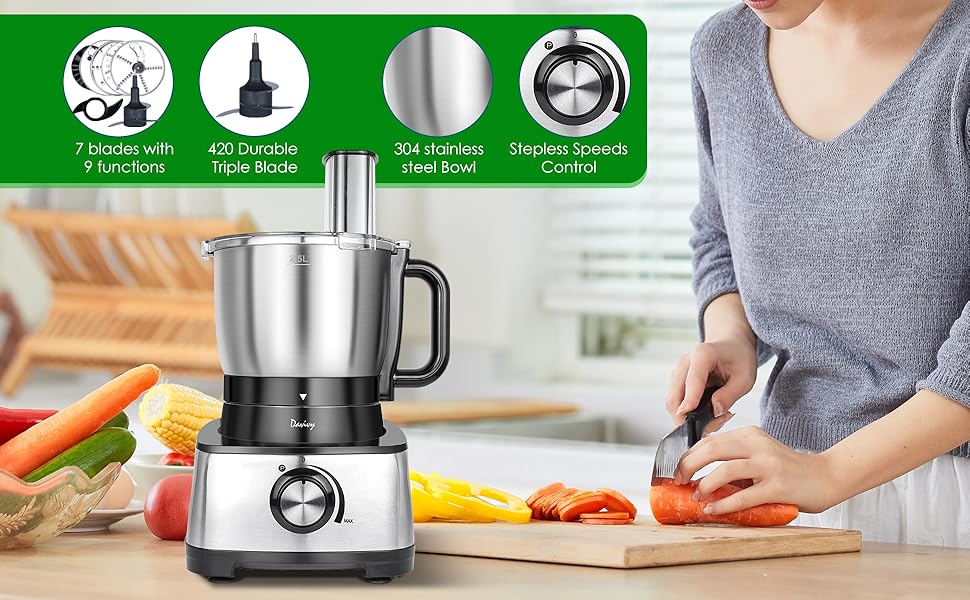 STAINLESS STEEL FOOD PROCESSOR
