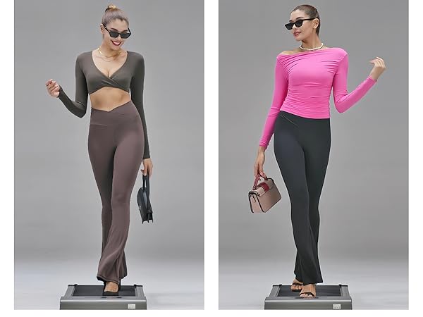Amazon.com: Sunzel Flare Leggings, Crossover Yoga Pants with