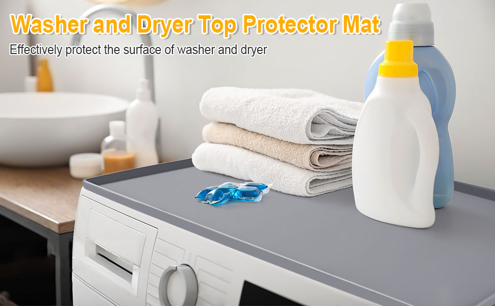 Washer and Dryer Top Protector Silicone Rubber Mat,Nonslip