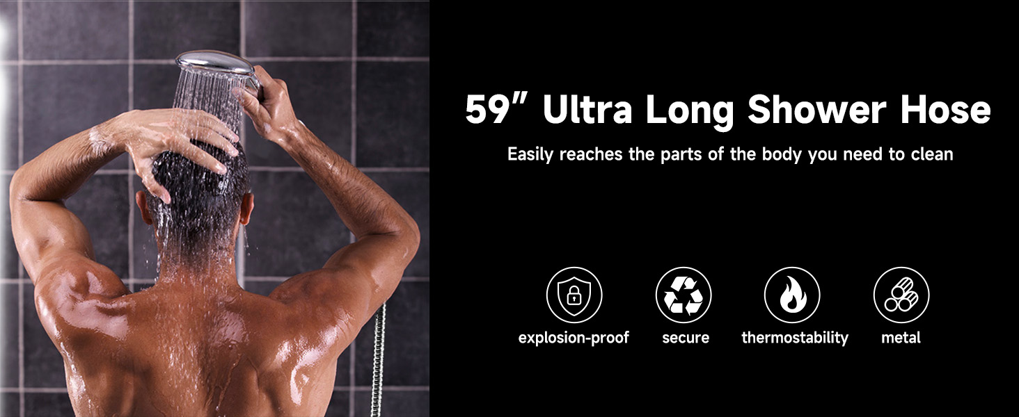 Jafeton rainfall shower head with handheld spray combo 12"