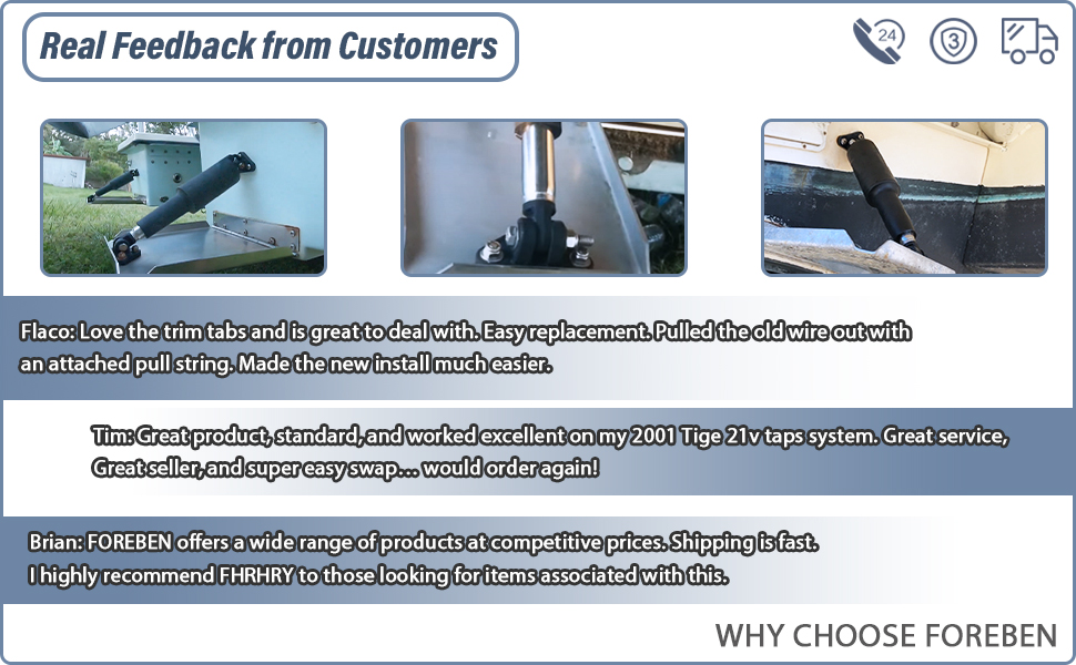 15054001, Boat Trim Tab Actuator Compatible with lenco