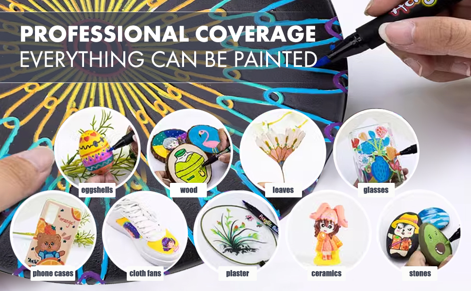 36 Colors Acrylic Paint Pens Markers, Art Set Acrylic Paint