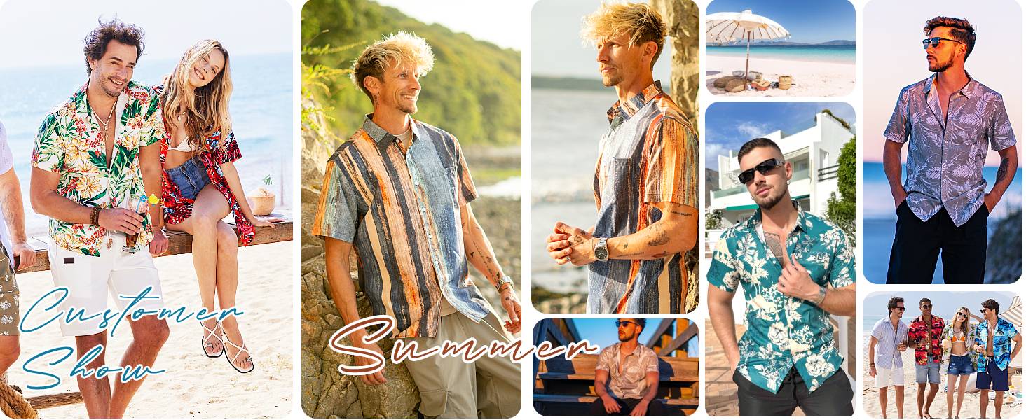Mens Hawaiian Shirts Short Sleeve