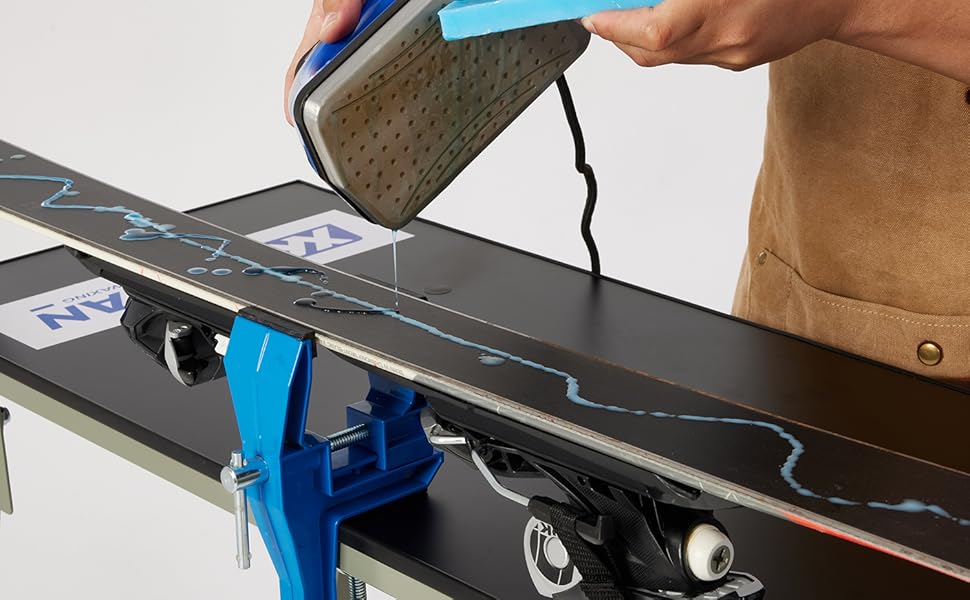 XCMAN Ski Snowboard Waxing Iron 120 V 800 W with Dimpled Base Plate and