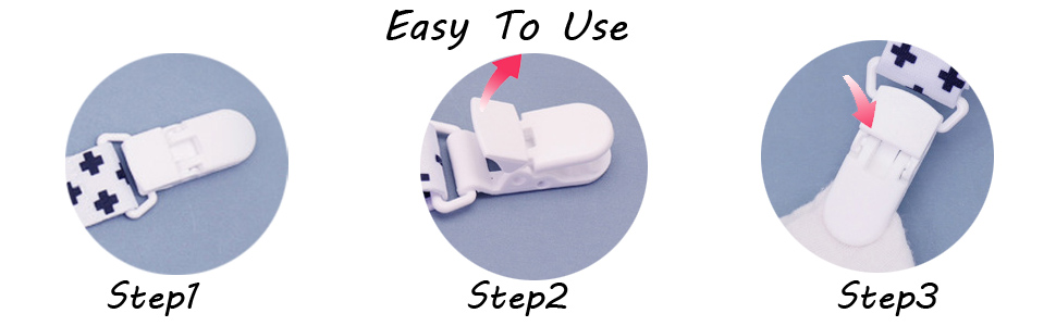 Plastic Mitten Pacifier Clips