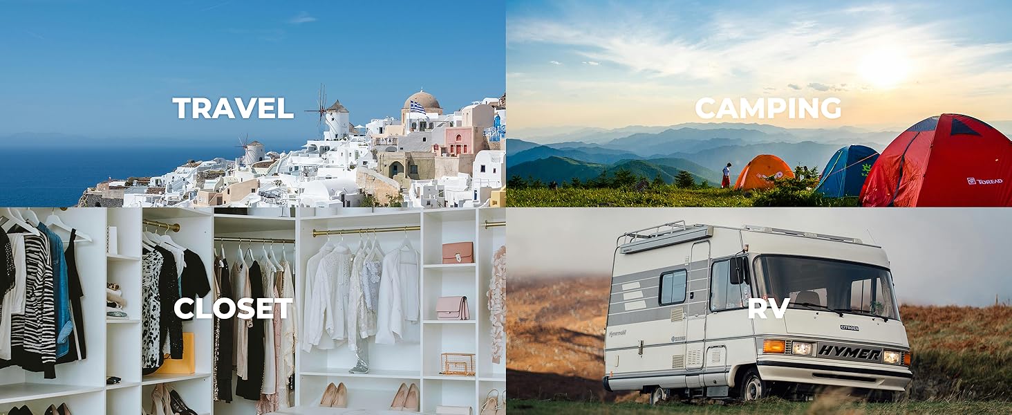 GRANNY SAYS 3-Shelf Hanging Travel Organizer, Portable Travel Hanging Shelves