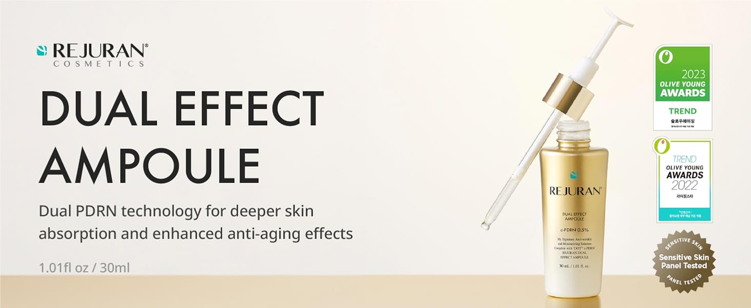 REJURAN Dual Effect Ampoule DOT c-PDRN Face Serum Anti Wrinkle Fine Line Care Korean Skincare