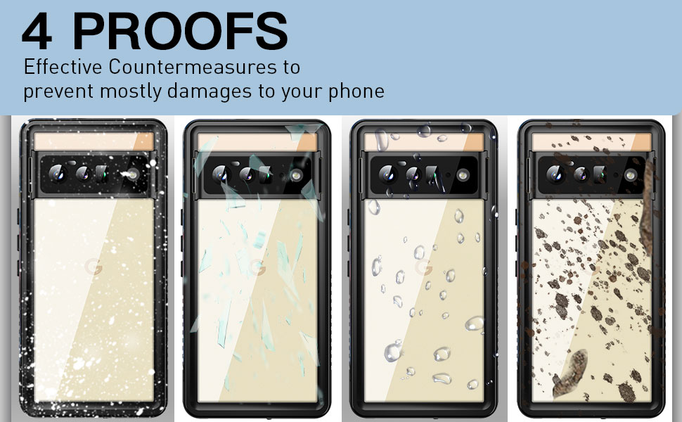 AICase Waterproof Case for Google Pixel 6 Pro 5G (6.7 inch