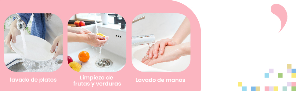 una persona que se lava las manos y usa jabón