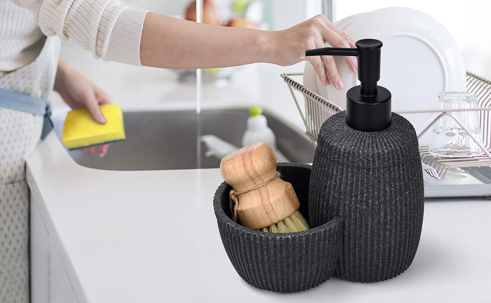 Soap Dispenser with Sponge Holder,Liquid Hand and Dish Soap