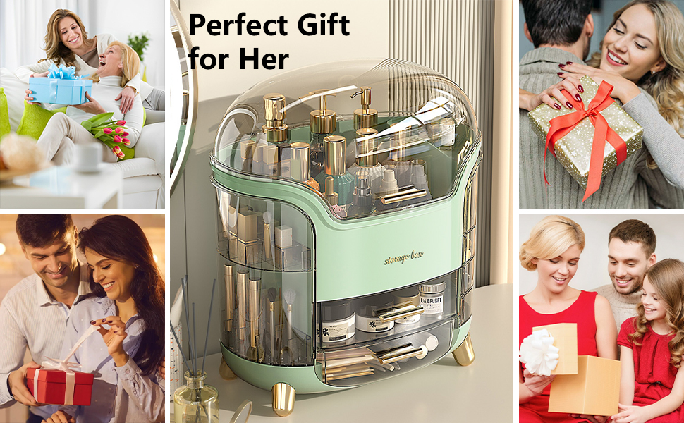 VTCFANA Makeup Organiser Dustproof Cosmetic Organiser Skincare