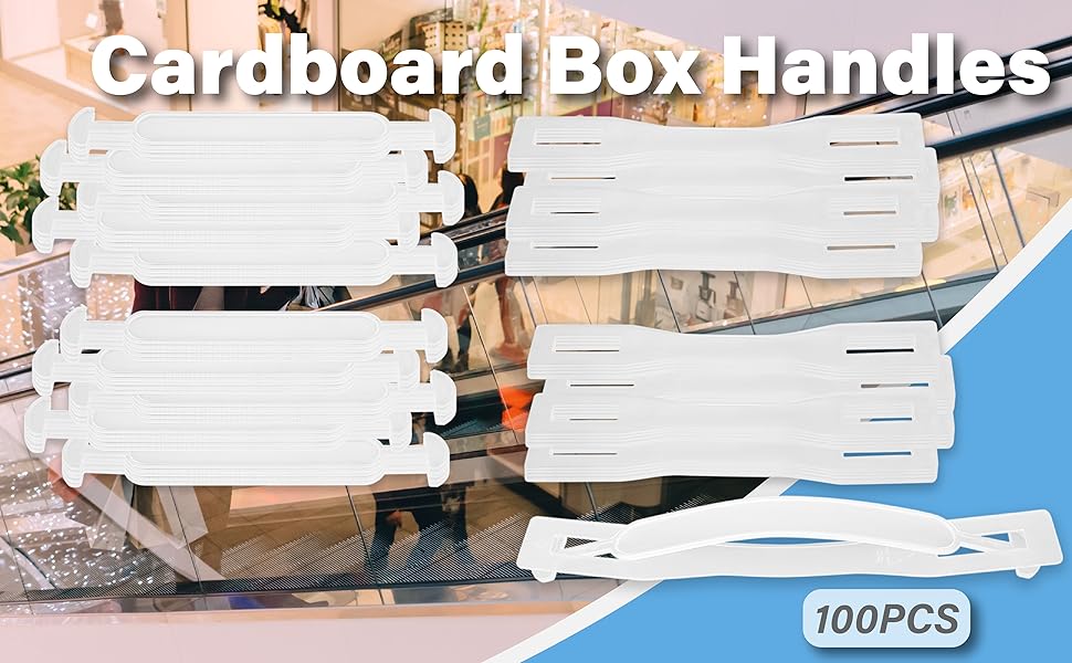 100 Sets Cardboard Box Handles Plastic Carrying Straps for