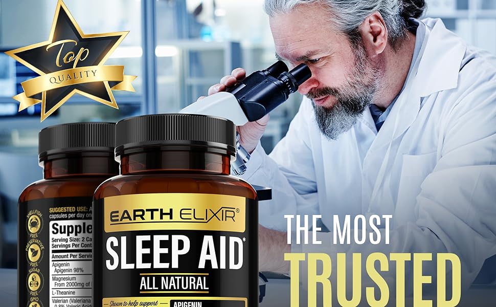 Earth Elixir 4in1 Sleep Supplement (120 Caps) w/ 50mg