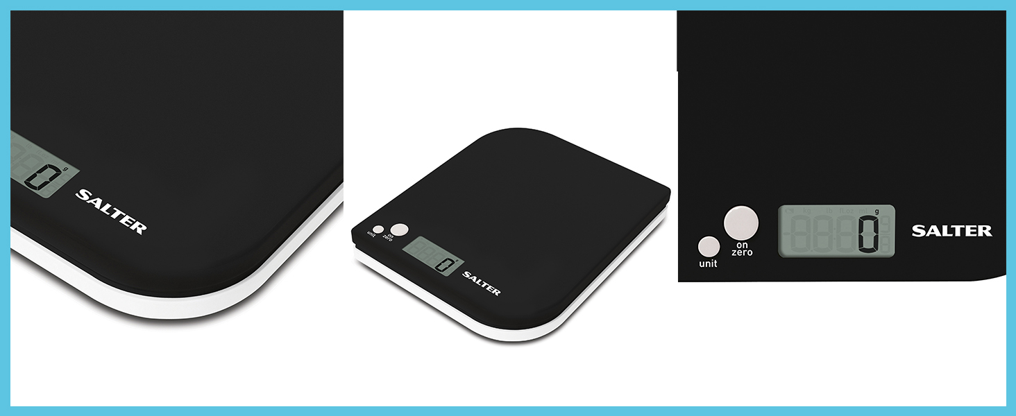 salter leaf scale, with 3 images of zoomed in screen and one of the scale as a whole