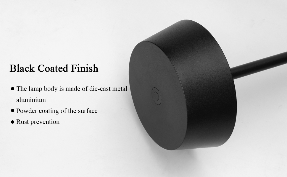 Ralbay 2 Pack Black Cordless Table Lamp,Rechargeable LED Table Lamp