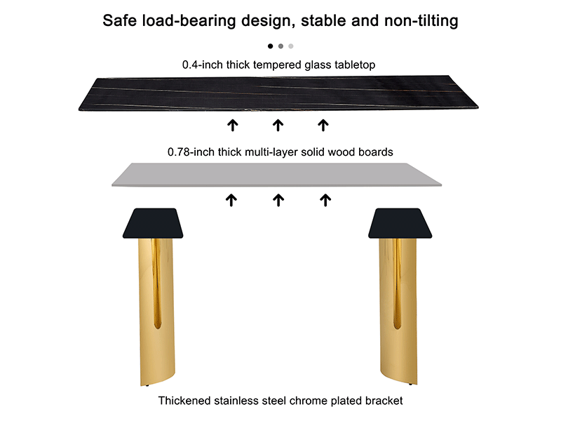 gopop Modern Dining Table Set for 6,Kitchen Table Set with