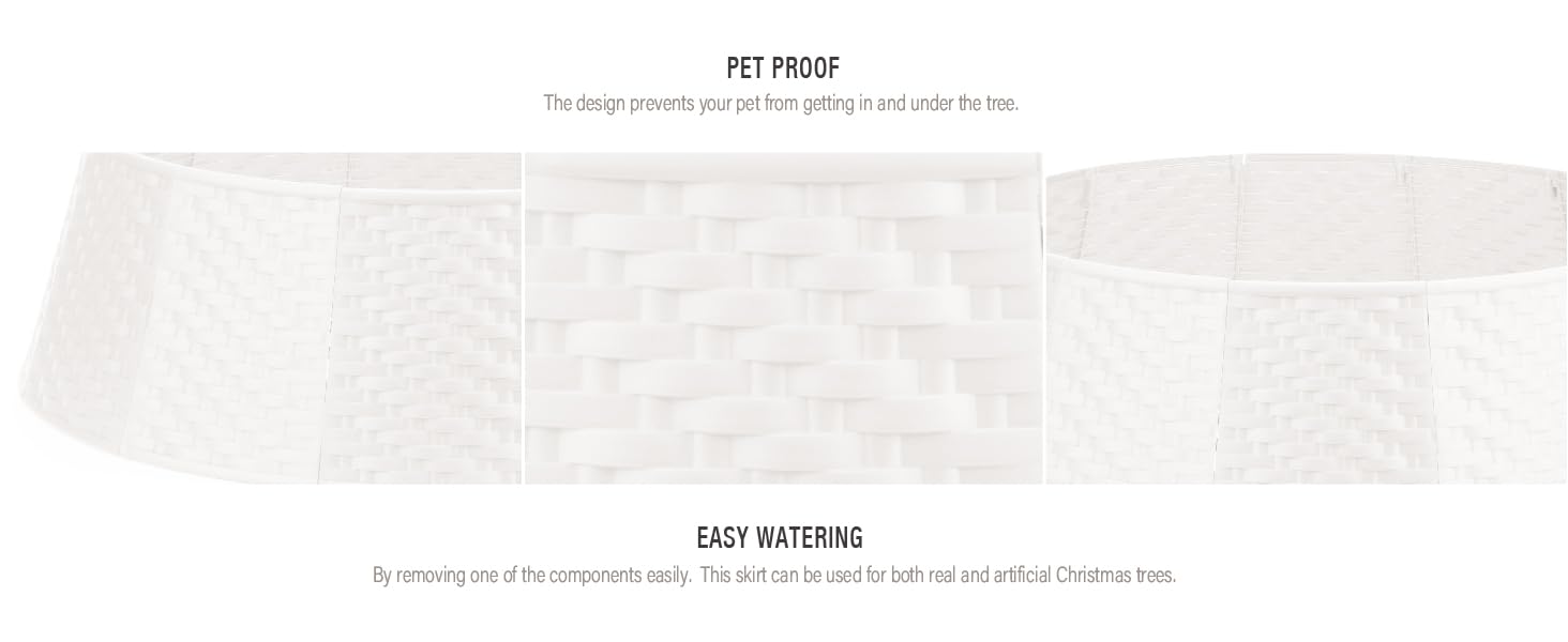 White Christmas Tree Collar 28 inch Round Christmas Tree