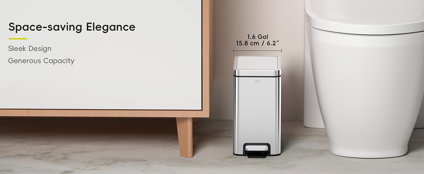 bathroom garbage can with lid