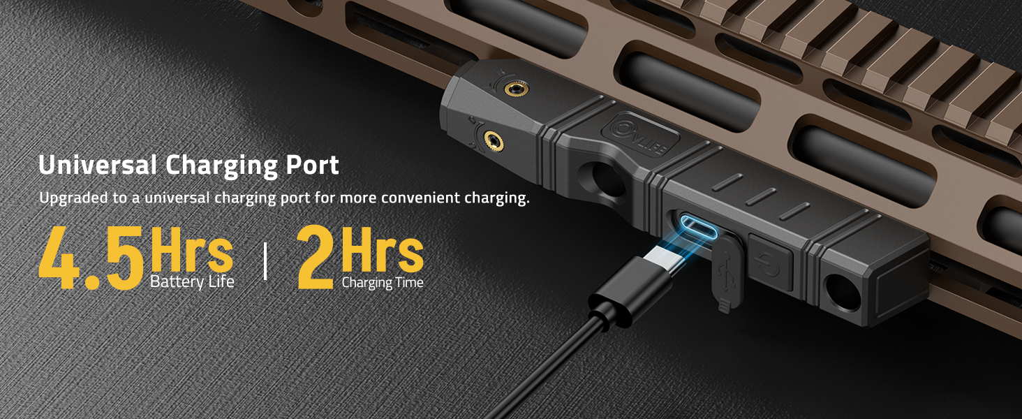 Universal charging port - CVLIFE Laser Sight for Rifle Compatible with M-Lok Rail