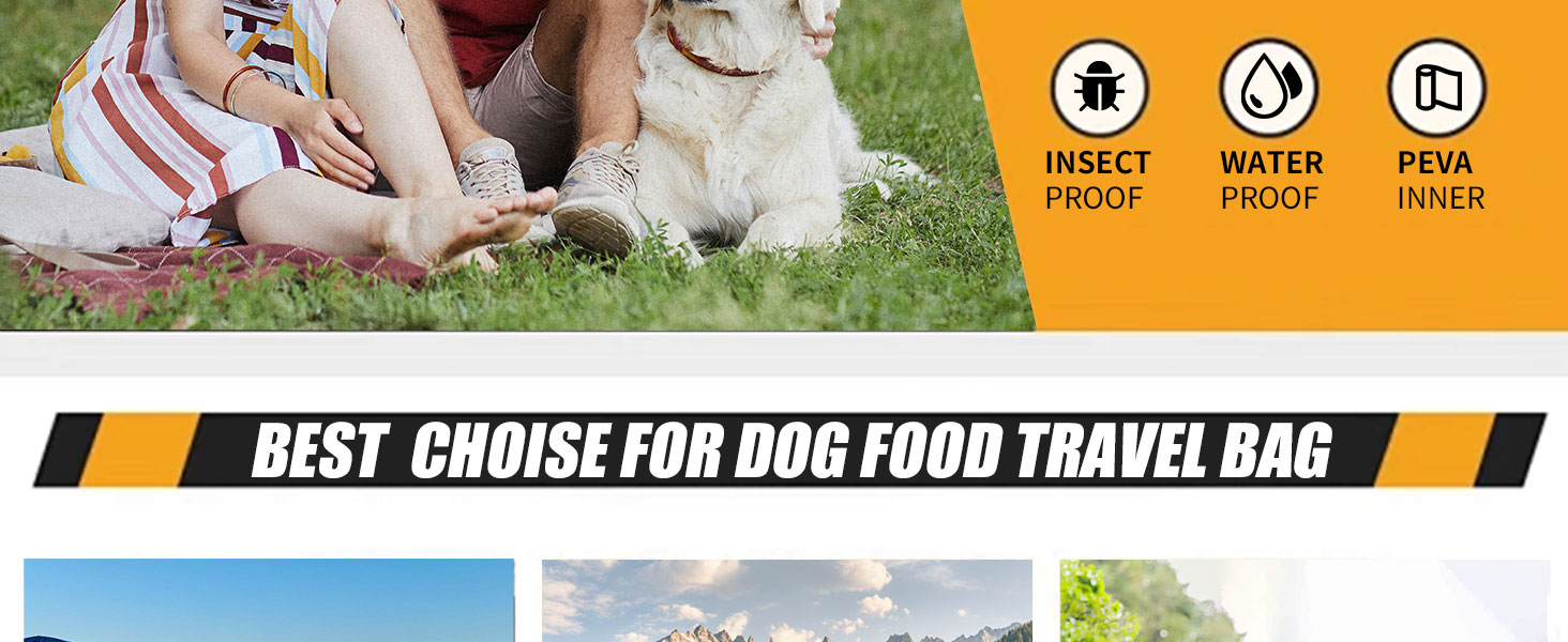 dog food travel bag