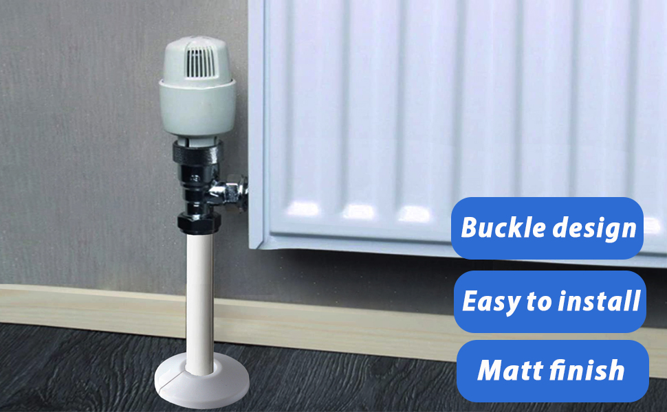 AMLOOPH Plastic Radiator Pipe Covers White Collars Sleeves Covers for