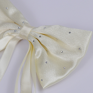 satin bow hair clip