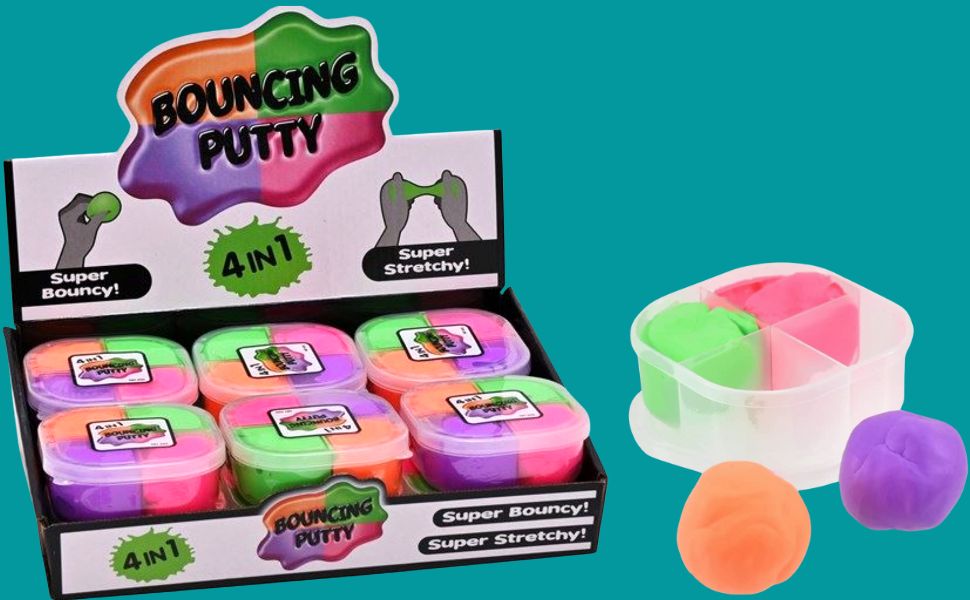 The Magic Toy Shop Bouncy Putty Toys Kids Party Favour Bag Filler