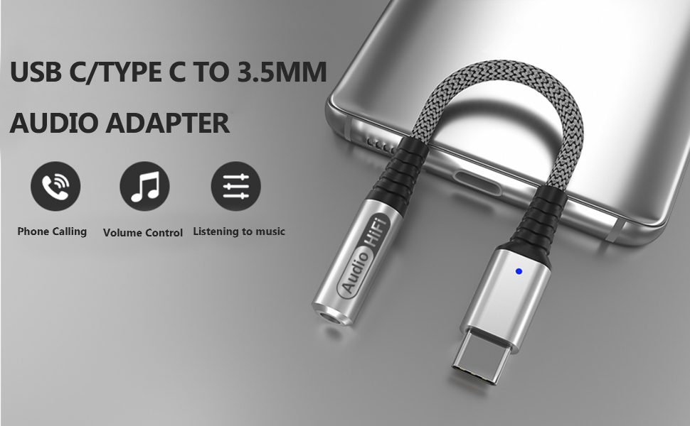 USB C to 3.5mm Jack USB C Headphones Adapter for iPhone 15 Pro Max