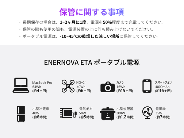 ク*ン様 ENERNOVA　ETA リン酸鉄蓄電池 288Wh大容量PSE技術基 Amazon.co.jp: ENERNOVA ポータブル電源 ETA 600W 高出力 リン酸
