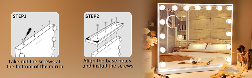 Hollywood Makeup Mirror with Lights