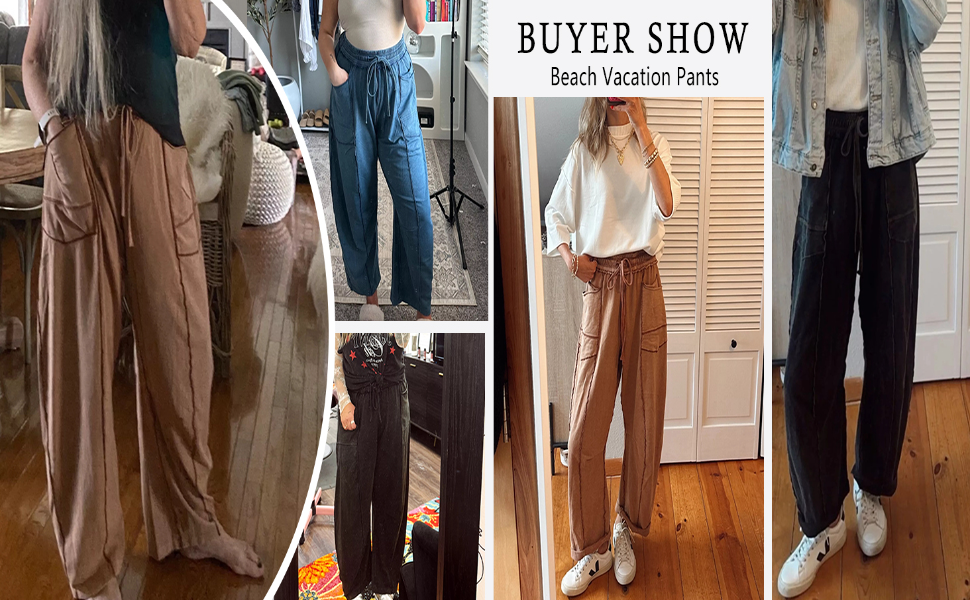 Sweatpants for Women Barrel Oversized Sweatpants Baggy Workout Lounge with Pockets Joggers Pants