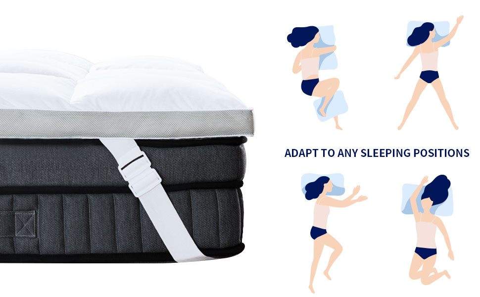 subrtex Feather Mattress Topper Twin XL, Bed Mattress