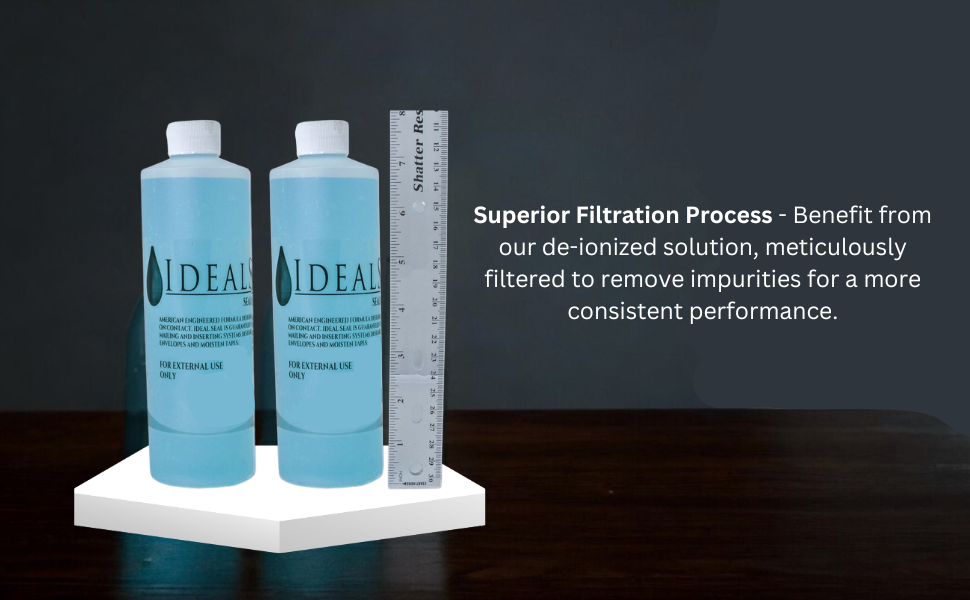 IDEALSEAL sealing solution featuring advanced de-ionization technology for clean operation.