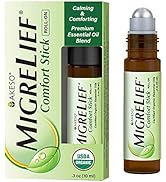 MigreLief Comfort Stick, Migraine and Headache Essential Oil Roll-On - Peppermint Lavender - 10ml