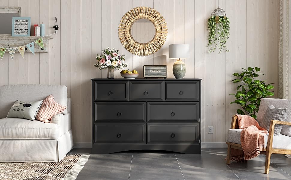 black drawers