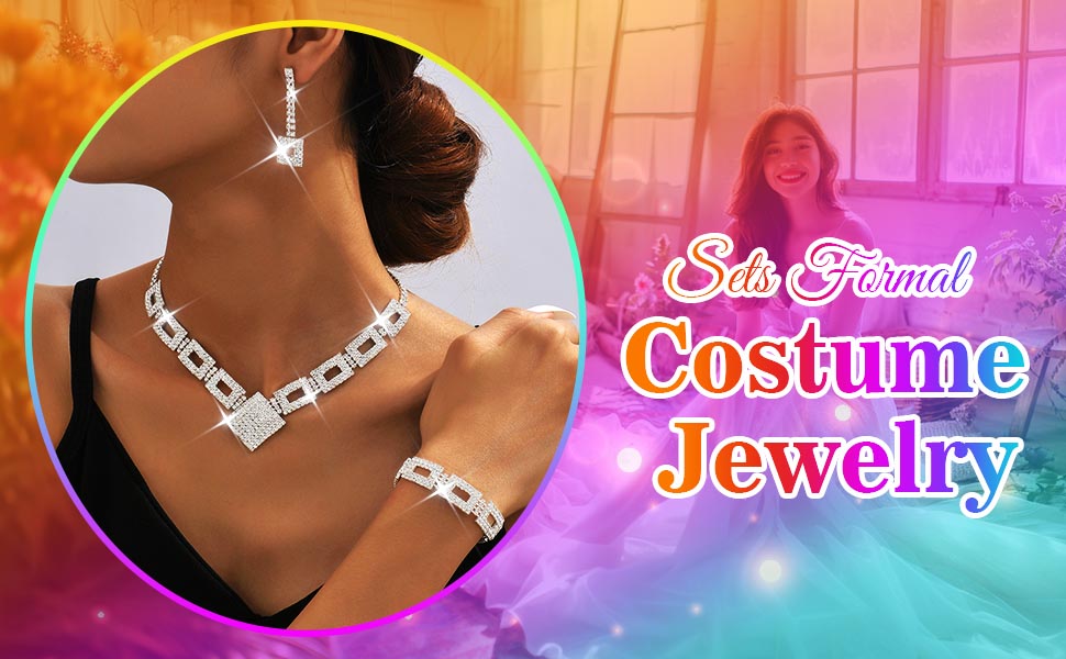 bride jewelry set for wedding day costume jewelry for women rhinestone necklaces for women wedding