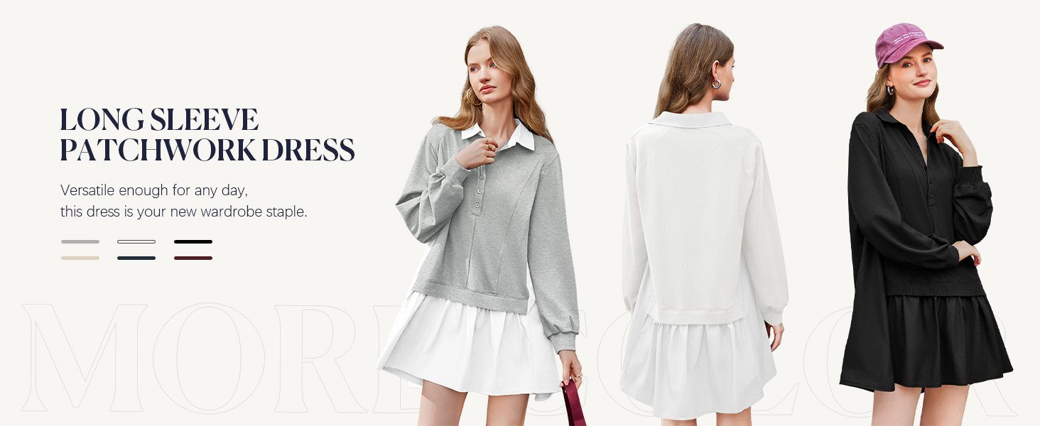 Fisoew Womens Oversized Sweatshirt Dress