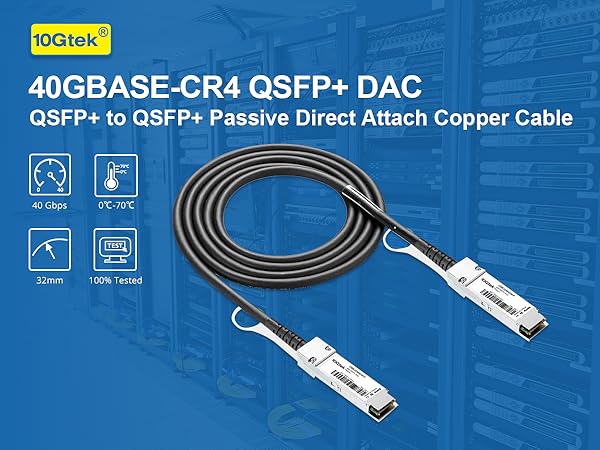 Amazon.com: 10Gtek 40G QSFP+ DAC Cable - 40GBASE-CR4 Passive