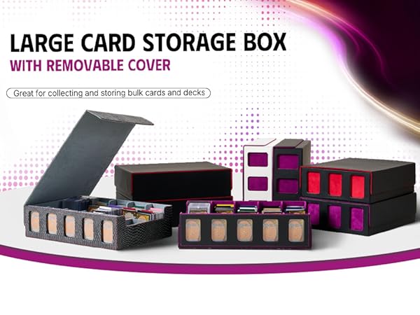 Amazon.com: Magnetic Leather Trading Card Storage Box - 5