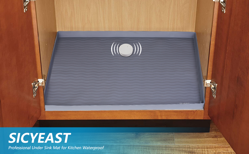 Under Sink Mat for Kitchen Waterproof, 31'' x 22'' Under