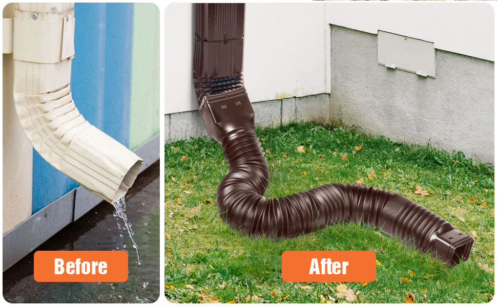 Bossvel Gutter Downspout Extensions,Downspout Extender,Rain Gutter