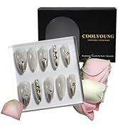 Handmade Press On Nails, Almond Acrylic Nails, 3d Nails Press On, French Manicure Press On Nails,...