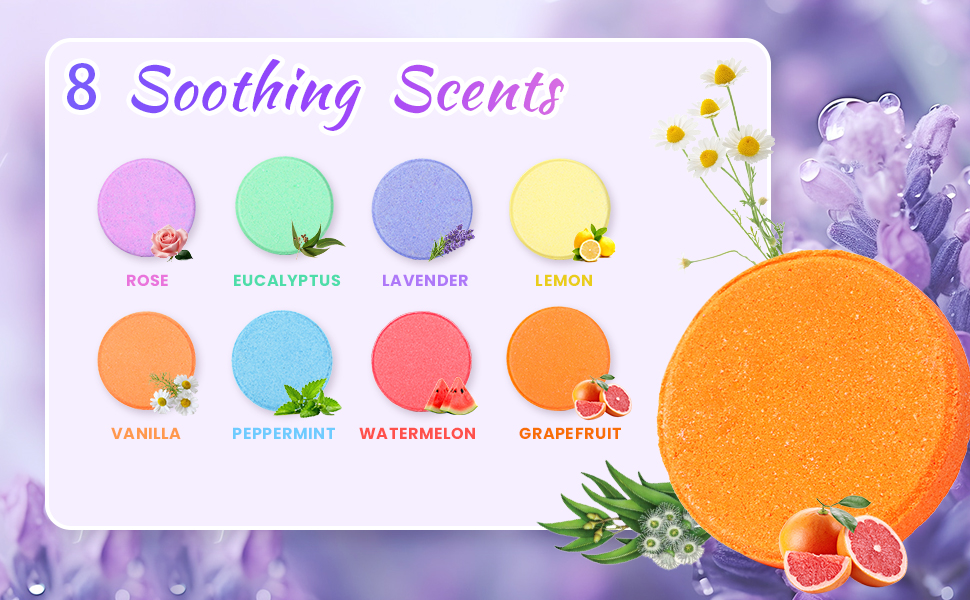 shower steamers aromatherapy 8 scents