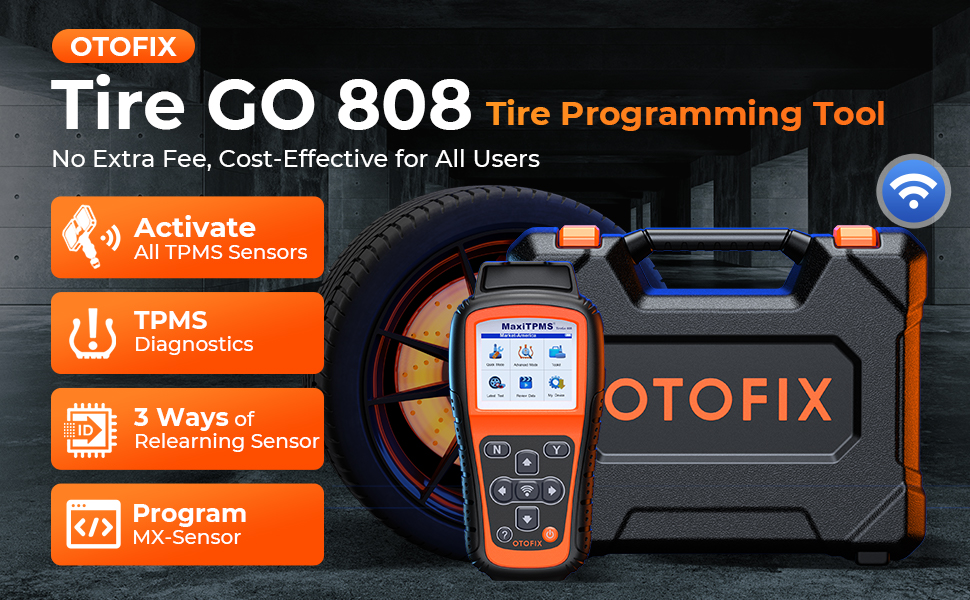 TPMS Programming Tool OTOFIX TireGO 808, 2023 Newest WiFi TPMS Scan Tool Relearn Activate All