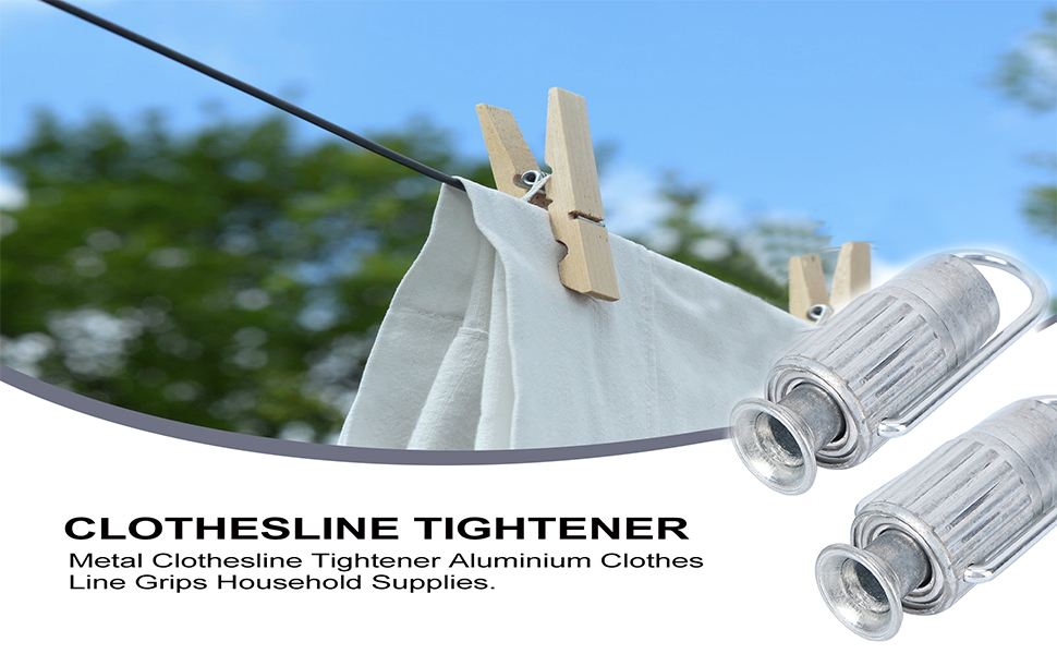 DOITOOL 2PCS Metal Clothesline Tightener Clothesline line Tightener