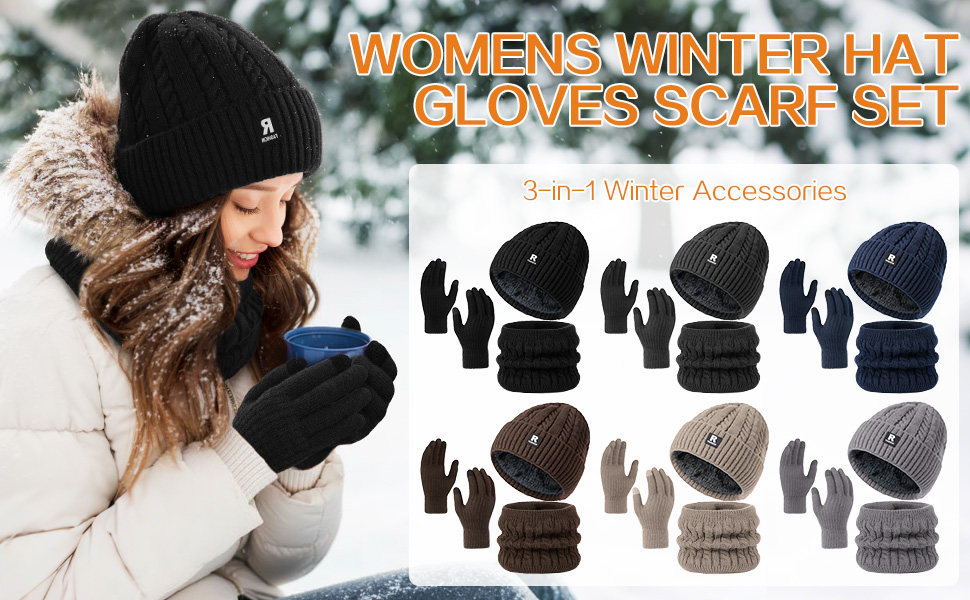 hat and gloves for women