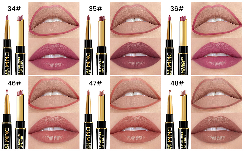 Matte Lip Liner and Lipstick for Women, Rose Magic Lipstick Lip Stain