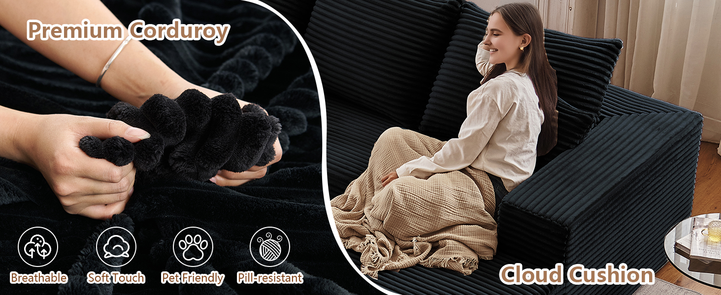 U-Shaped Sofa for Living Room