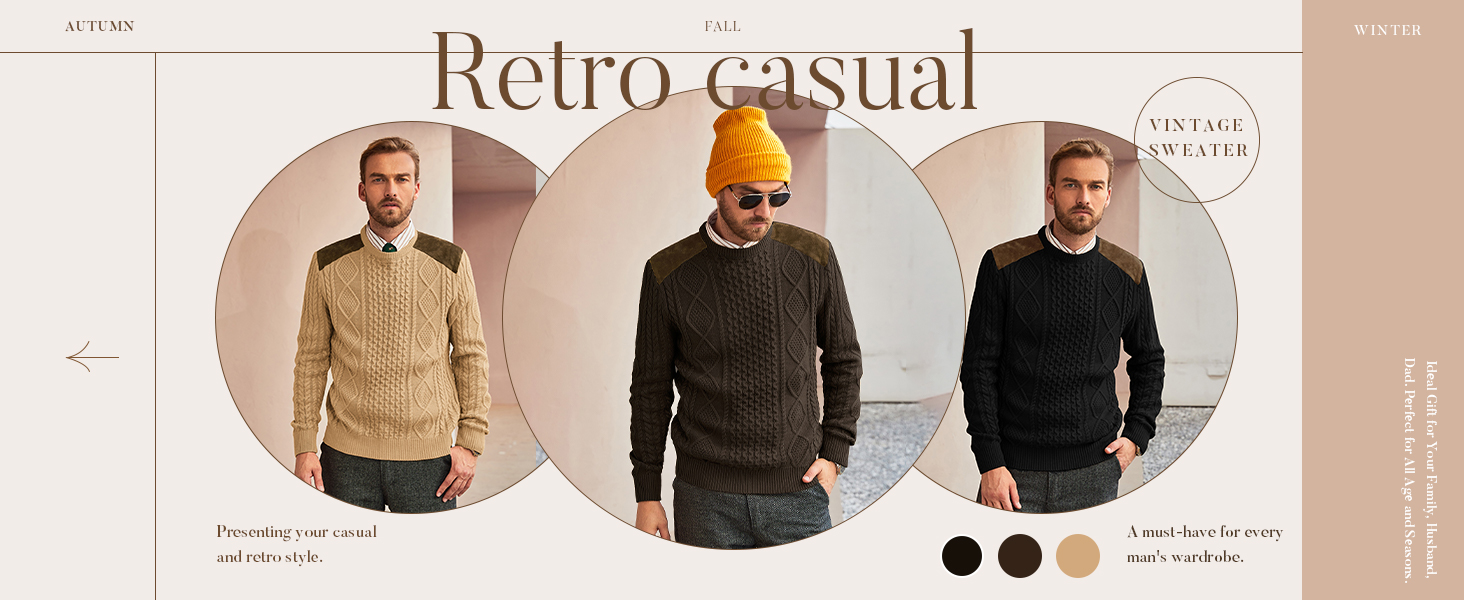 Men's Military Pullover Sweater